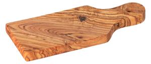 ČistéDřevo Deska do krojenia z drewna oliwnego z uchwytem 23 cm