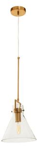 Metalowa lampa wisząca w kolorze złota ze szklanym kloszem ø 25 cm Trieste – Premier Housewares