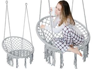 Krzesło huśtawka ogrodowa TOGO szare z poduszkami