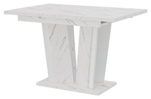 MebleMWM Stół rozkładany DOHA 2 | 120-160x80 | Biały marmur