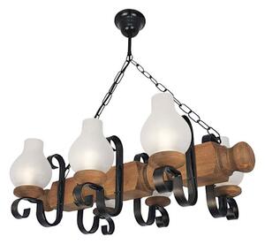 Exodus Lighting Srl Żyrandol na łańcuchu RUSTIC 6xE14/40W/230V buk XD0053