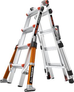 Leiter CONQUEST 2.0 PRO M17 4x4 stufen, wielopozycyjny, aluminium 16337EN-018 + TOOL TRAY