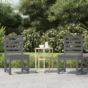 Krzesła ogrodowe, 2 szt., szare, 50x48x91,5 cm, lita sosna