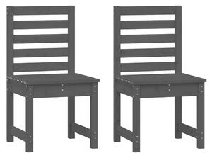 Krzesła ogrodowe, 2 szt., szare, 50x48x91,5 cm, lita sosna