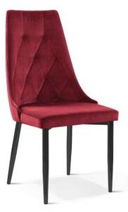 Krzesło tapicerowane Carry II nogi metalowe siedzisko tapicerowane glamour
