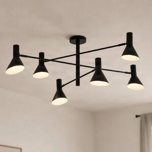 Lampa sufitowa Milia NOLA, możliwość ściemniania, czarny, salon / jadalnia, metal