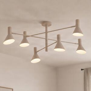 Lampa sufitowa Milia NOLA, możliwość ściemniania, kremowy / amber, salon / jadalnia, metal