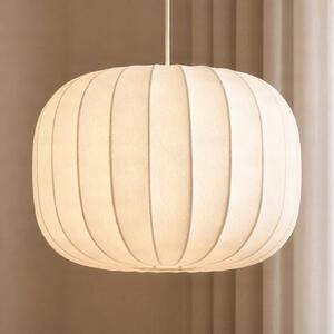 Lampa wisząca Bridget Lucande, możliwość ściemniania, biały / opal, salon / jadalnia, tkanina / materiał / jedwab, skandynawski