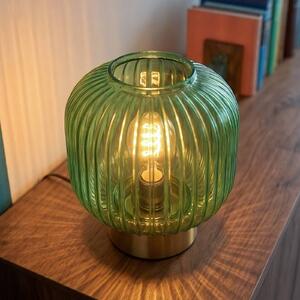 OSRAM Lampa stołowa Decor Groovie, zielony, salon / jadalnia, szkło, vintage
