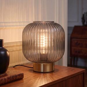OSRAM Lampa stołowa Decor Groovie, aluminiowy / szary / cynkowy, salon / jadalnia, szkło, vintage