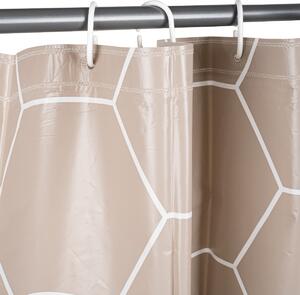 Zasłona prysznicowa Plaster miodu beżowy, 180 x 200 cm