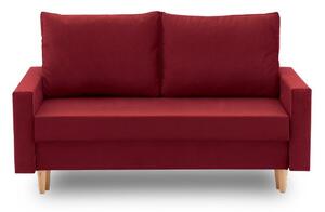 Sofa BELLIS , Rodzaj tkaniny - II grupa, Wypełnienie - Sprężynowe, Kolor - BORDOWY