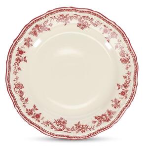 Bordowy/w kolorze kości słoniowej porcelanowy talerz deserowy ø 21,5 cm Cyril – S|P Collection