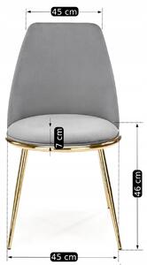 Krzesło tapicerowane do jadalni k460 szare