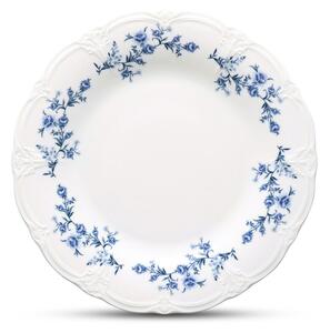 Biały/niebieski porcelanowy talerz do serwowania ø 32 cm Retro – BonBistro
