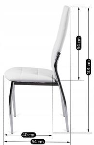 4 krzesła z ekoskóry k209 białe