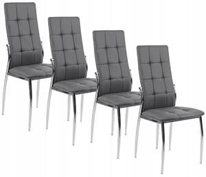 4 krzesła z ekoskóry k209 szare