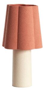 Łososiowa/kremowa lampa stołowa z tekstylnym kloszem (wysokość 50 cm) Musaby – Light & Living
