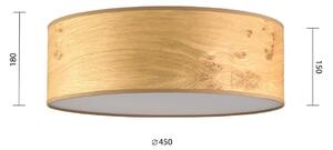 Beżowa lampa sufitowa z drewnianego forniru Sotto Luce Ocho XL, ⌀ 45 cm
