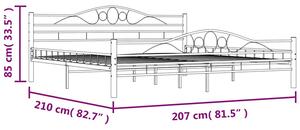 Białe metalowe łózko loftowe 200x200 cm - Frelox