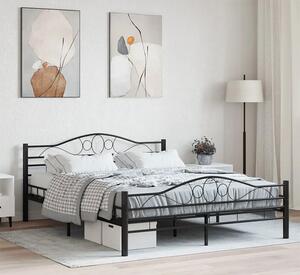 Czarne metalowe łóżko 180x200 cm - Frelox