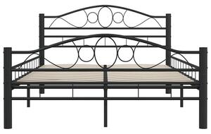 Czarne metalowe łóżko pojedyncze 120x200 cm - Frelox