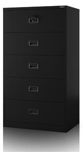 Szafa kartotekowa metalowa czarna: SARA XL V5, 900 x 1620 x 600 mm