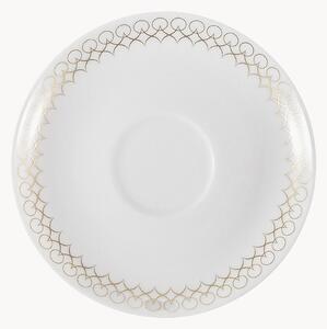 Komplet spodków z porcelany kostnej Jade, 6 elem