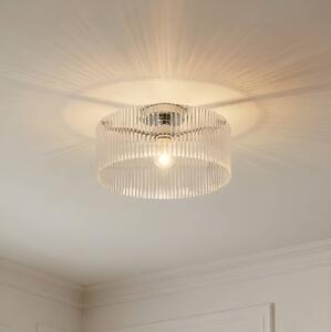 Lampa sufitowa Meritt Lucande, możliwość ściemniania, przezroczysty / transparentny, salon / jadalnia, szkło, nowoczesny