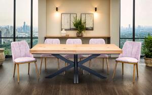 Stół Loft P2 400 cm rozkładany 100×200 + 4×50 cm + 6 krzeseł Tokyo