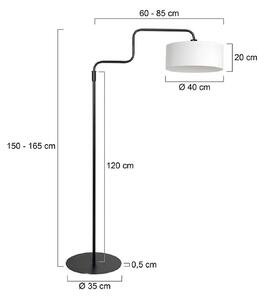 Steinhauer Lampa stojąca Bloeba, czarny, salon / jadalnia, metal, nowoczesny