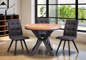 Stół loft x fi 100 + 2x50 + 4 krzesła KW110
