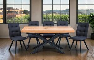 Stół SJ50 rozkładany 160x90 + 2x40 +6 krzeseł KW110
