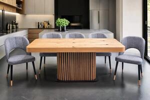 Stół Lamel 180/90 + 2 wkładki po 40 cm + 6 krzeseł KW112
