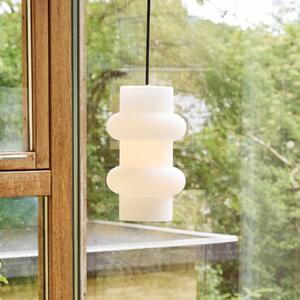 Hübsch Lampa wisząca Pilule Double, możliwość ściemniania, biały / opal, salon / jadalnia, szkło, skandynawski