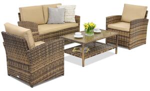 Meble ogrodowe Monaco Coffee 4 Garden Point brązowe