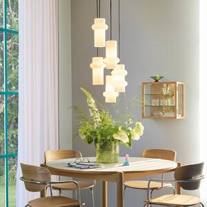 Hübsch Lampa wisząca Pilule Double, możliwość ściemniania, biały / opal, salon / jadalnia, szkło, skandynawski