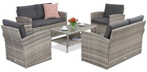 Meble ogrodowe Monaco Coffee 6 Garden Point jasnoszare