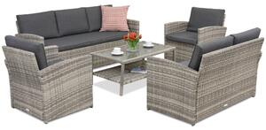 Meble ogrodowe Monaco Coffee 7 Garden Point jasnoszare