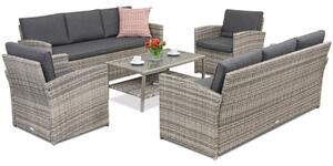 Meble ogrodowe Monaco Coffee 8 Garden Point jasnoszare