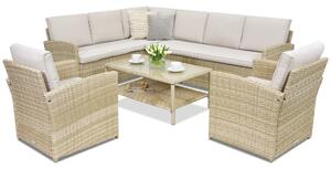 Meble ogrodowe Monaco Corner 7 Garden Point beżowe