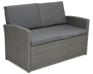 Sofa dwuosobowa z technorattanu Monaco Garden Point antracyt
