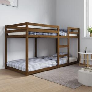 Łóżko piętrowe, miodowy brąz, 90x200 cm, lite drewno sosnowe