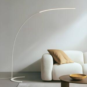 Lampa stojąca LED DANUA Lindby, możliwość ściemniania, biały / opal, salon / jadalnia, metal, nowoczesny