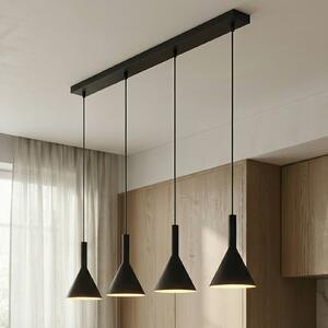 Lampa wisząca Tadej Arcchio, możliwość ściemniania, czarny, salon / jadalnia, metal, nowoczesny
