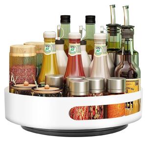 Obracający się stolik "Lazy Susan" o zakresie obrotu 360 stopni, organizer, wykonany ze stali węglowej, wymiary 22x22x5 cm, do kuchni