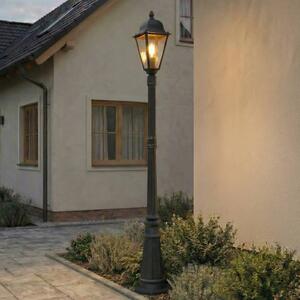 Lampa zewnętrzna Lindby Edana, 211 cm, antracyt, E27, IP44 Edana, czarny, aluminium, nowoczesny