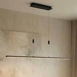Lampa wisząca Arneja Lindby, możliwość ściemniania, czarny, salon / jadalnia, aluminium, nowoczesny
