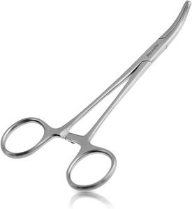Szczypce, wygięte, długość 16 cm, wykonane ze stali nierdzewnej, do użytku w kuchni