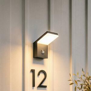 Lampa zewnętrzna z czujnikiem ruchu Yolena Arcchio, czarny, aluminium, nowoczesny
